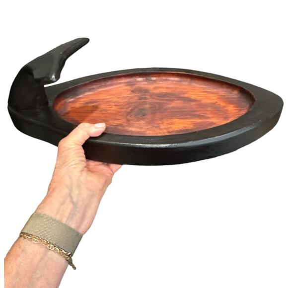 Vintage Hand Hewn Solid Wood Whale Tray - Picture 9 of 9